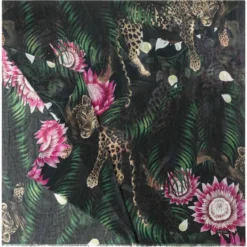 Lotus Jungle 105x205 - multi black (schwarz)