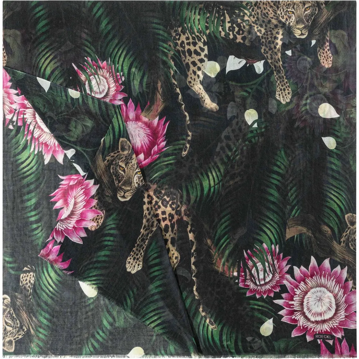 Lotus Jungle 105x205 - multi black (schwarz)