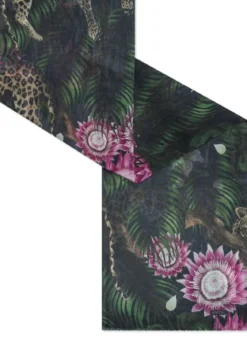 Lotus Jungle 105x205 - multi black (schwarz)