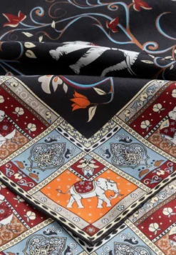 Lucky Elephant 53x53 - black/beige (schwarz)