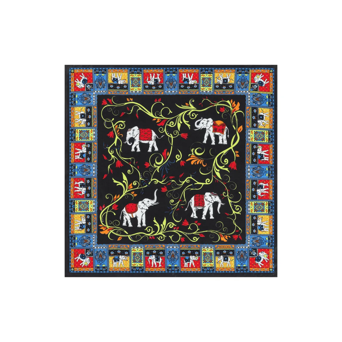 Lucky Elephant 53x53 - multi black (schwarz)