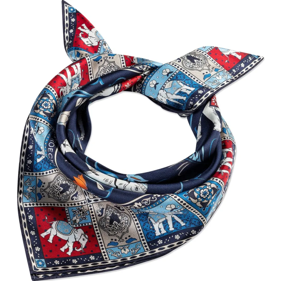 Lucky Elephant 53x53 - navy/red (blau)