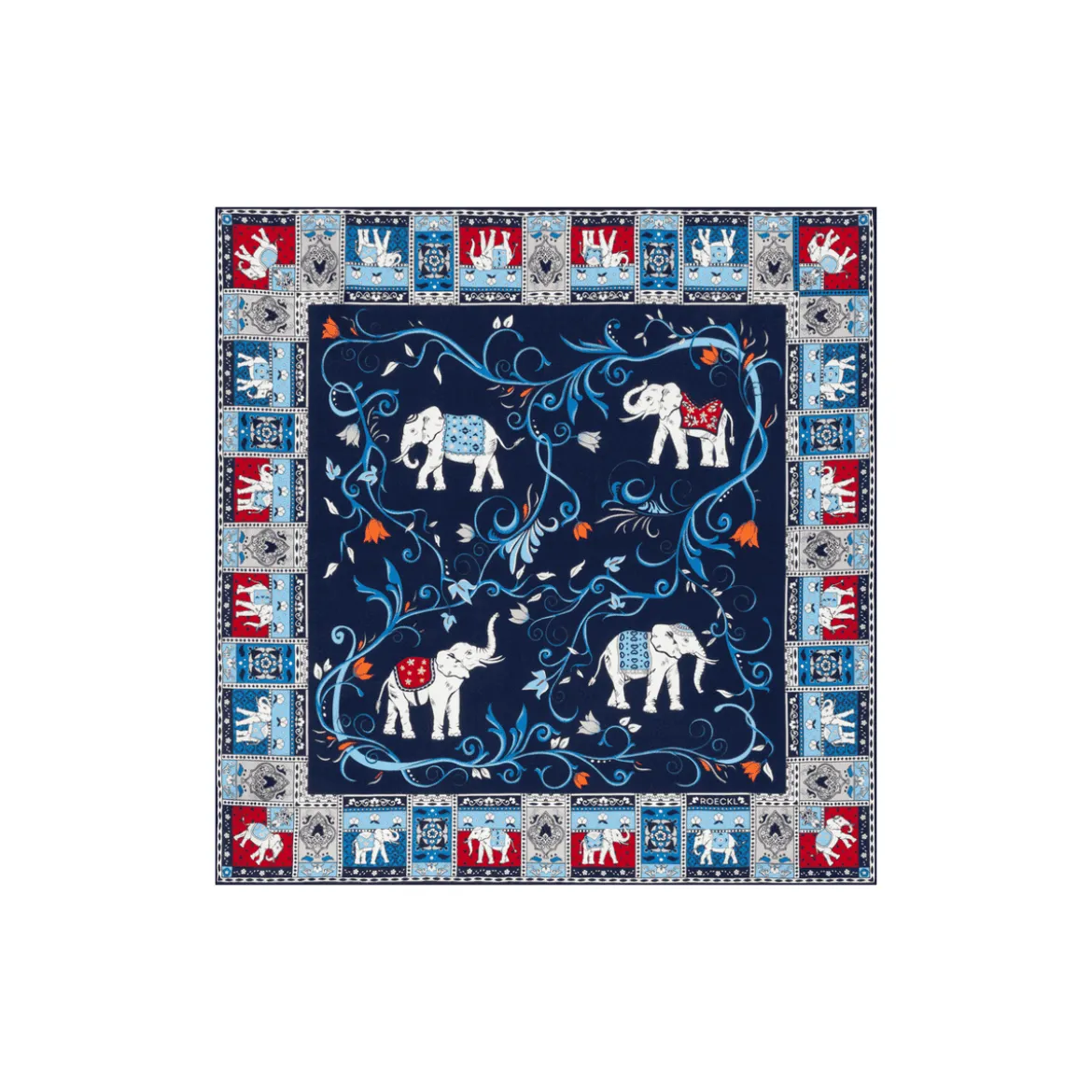 Lucky Elephant 53x53 - navy/red (blau)