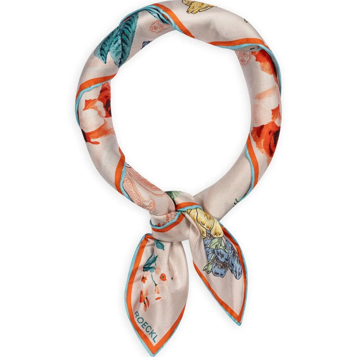 Paisley & Flowers 53x53 - multi tangerine (orange)
