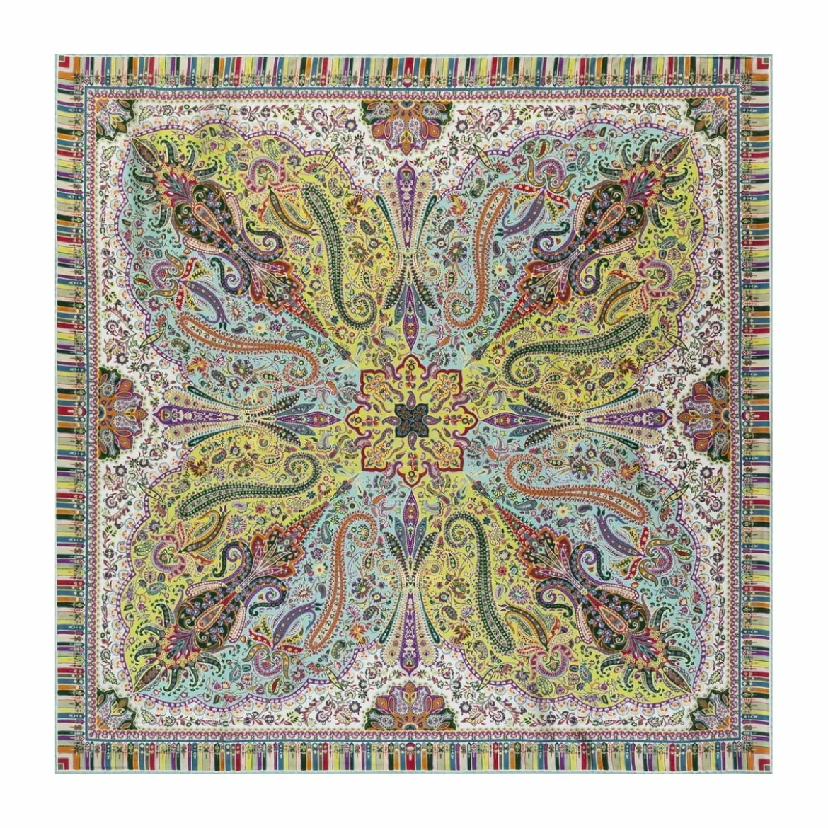Paisley Mirage 90x90 - multi mint (grün)