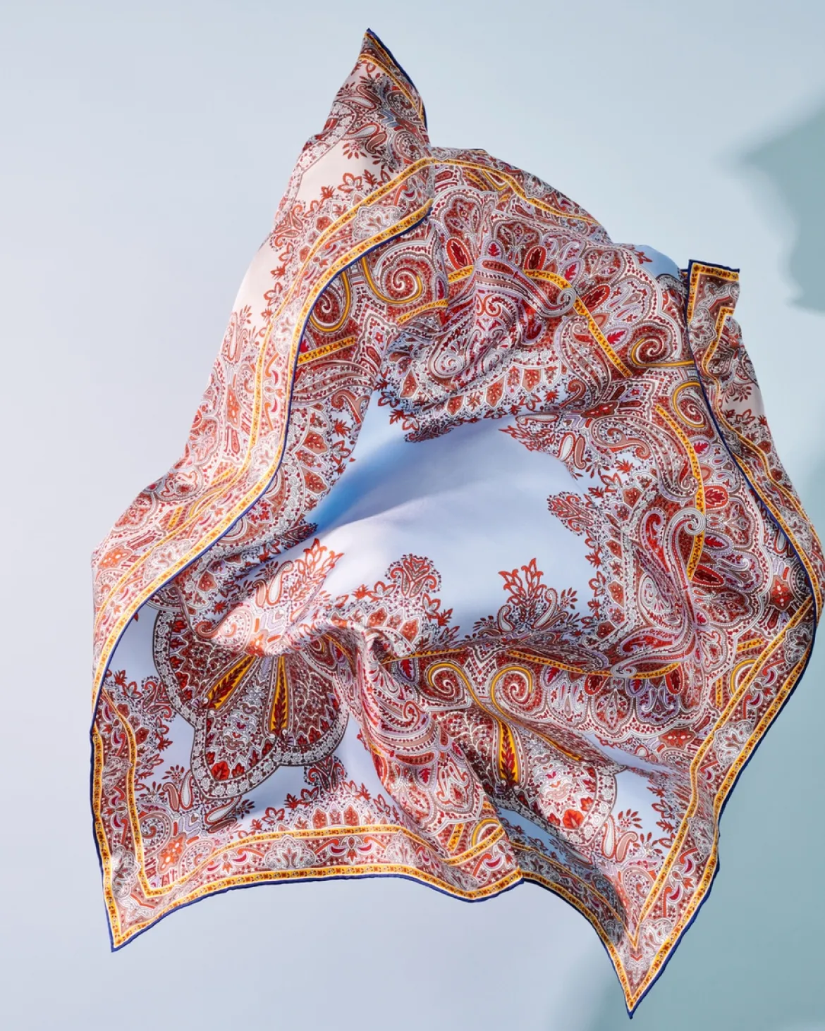 Paisley Reflection 90x90 - multi ciel (blau)