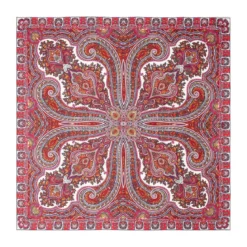 Paisley Star 90x90 - white/red (weiss)