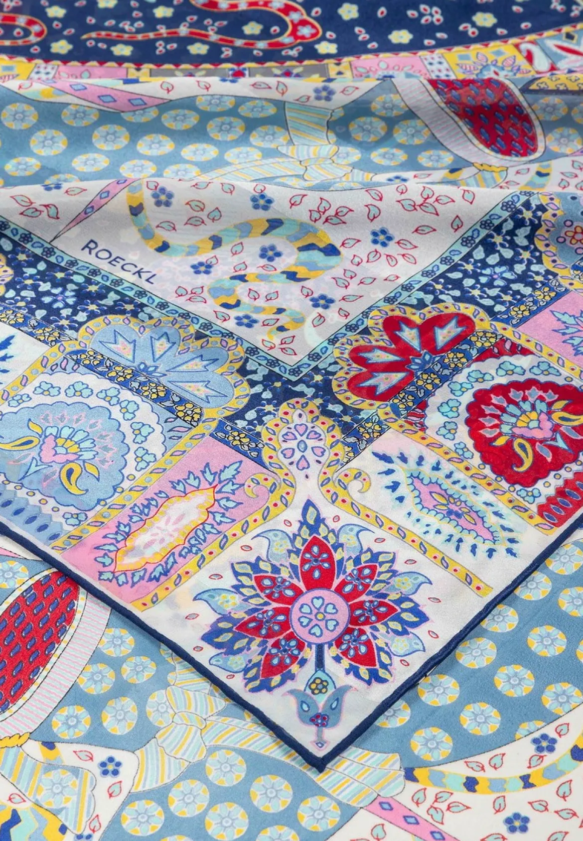 Persisches Horoskop 140x140 - multi blue (blau)