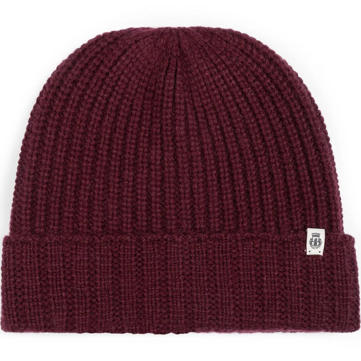 Pure Cashmere Umschlagmuetze - mulberry (rot)