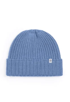 Pure Cashmere Umschlagmuetze - dove (blau)