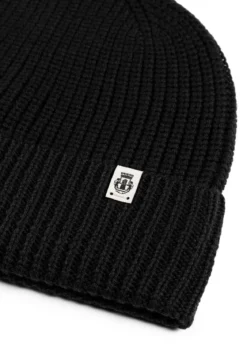Pure Merino Umschlagmuetze - black (schwarz)