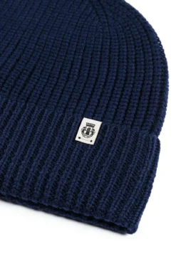 Pure Merino Umschlagmuetze - navy (blau)