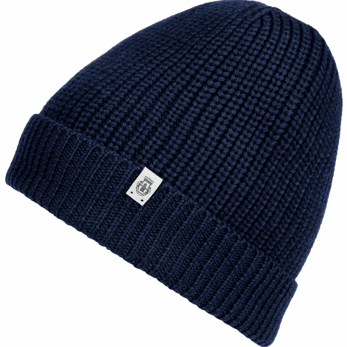 Pure Merino Umschlagmuetze - navy (blau)
