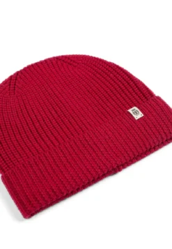 Pure Merino Umschlagmuetze - red (rot)