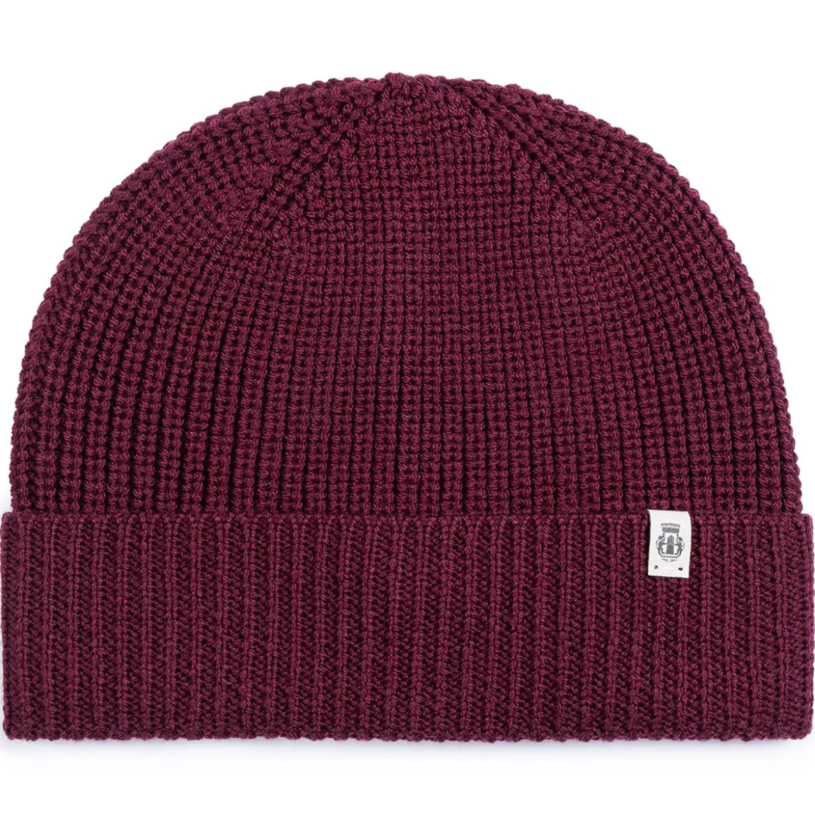 Pure Merino Umschlagmuetze - wine (rot)