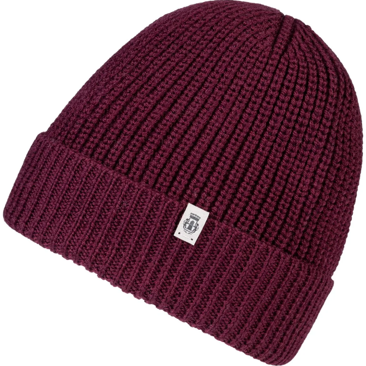 Pure Merino Umschlagmuetze - wine (rot)