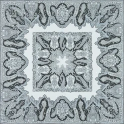 Radient Paisley 140x140 - black/silver (schwarz)