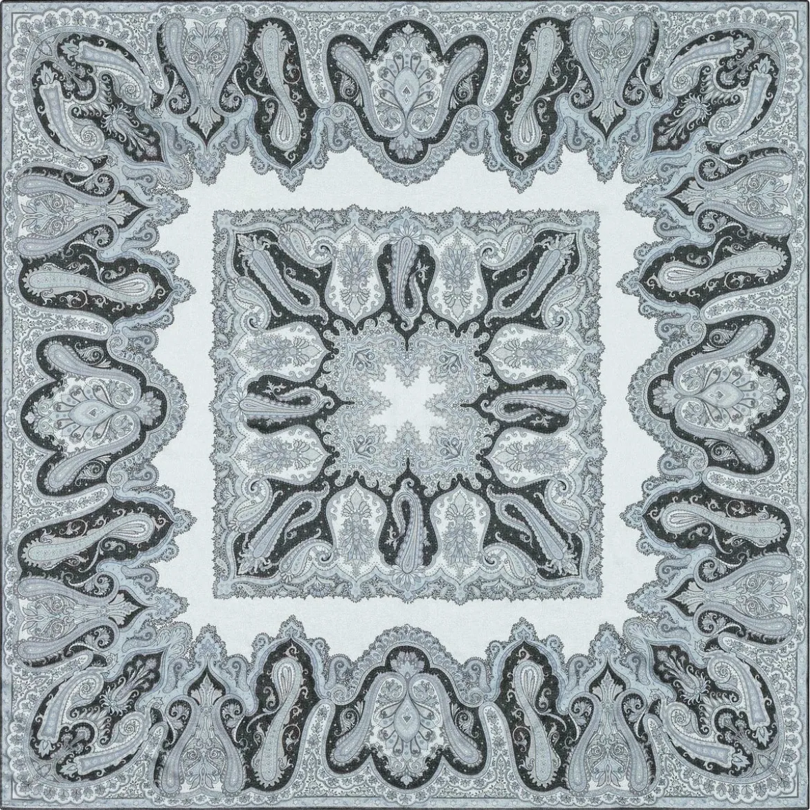 Radient Paisley 140x140 - black/silver (schwarz)