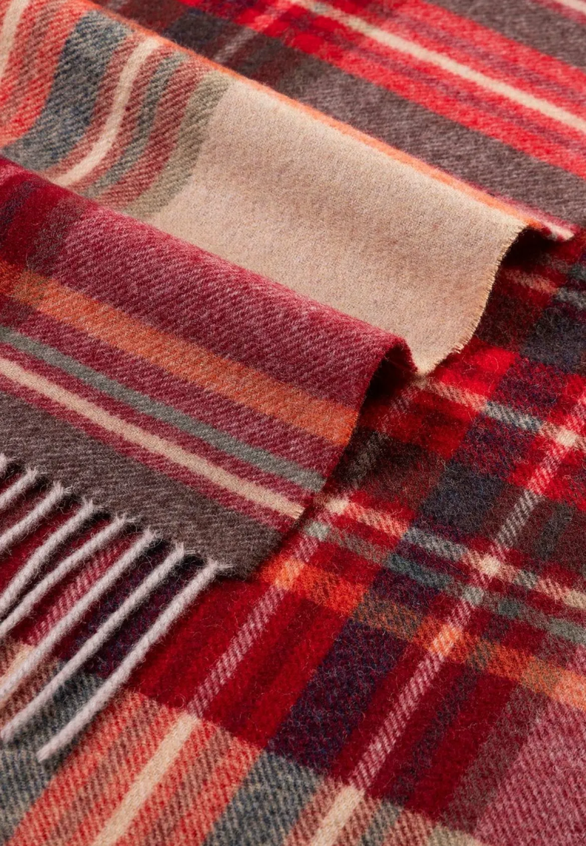 Scottish Tartan Women 30x180 - multi red (rot)