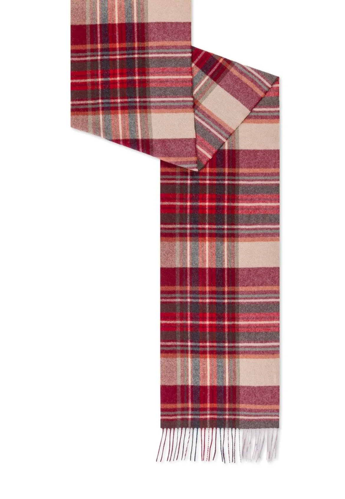 Scottish Tartan Women 30x180 - multi red (rot)