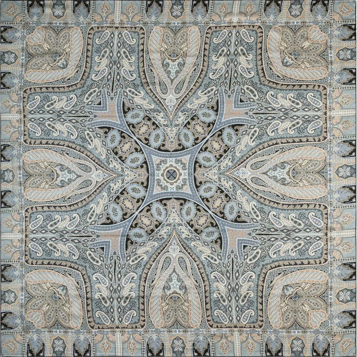 Secret Garden 140x140 - multi grey (grau)