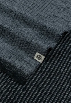 Two-Tone Merino Schal 25x180 - grey/black (grau)