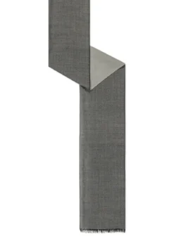 Two-Tone Wool 40x180 - black/grey (schwarz)