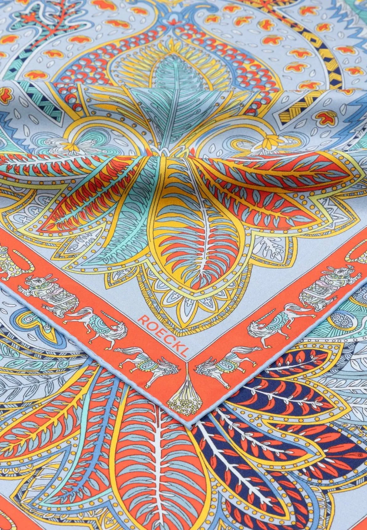 Vibrant Paisley 90x90 - multi ciel (blau)