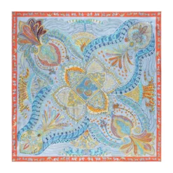 Vibrant Paisley 90x90 - multi ciel (blau)