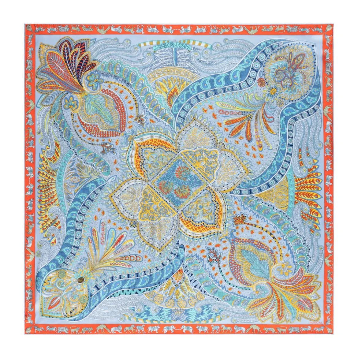 Vibrant Paisley 90x90 - multi ciel (blau)