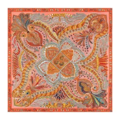 Vibrant Paisley 90x90 - multi tangerine (orange)