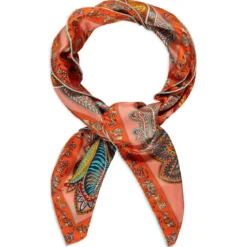 Vibrant Paisley 90x90 - multi tangerine (orange)
