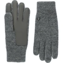 Walkhandschuhe Lederinnenhand - flanell (grau)