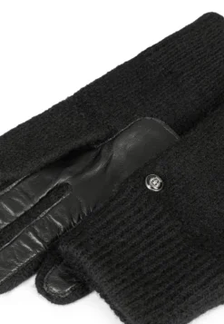 Walkhandschuhe Lederinnenhand - black (schwarz)