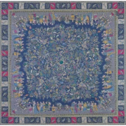 Winter Caravane 140x140 - multi navy (blau)