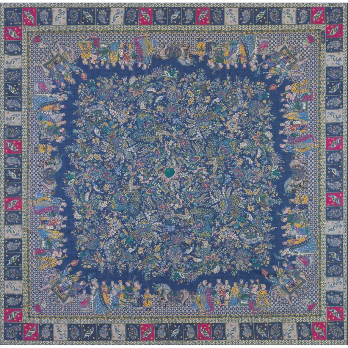 Winter Caravane 140x140 - multi navy (blau)