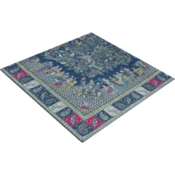 Winter Caravane 140x140 - multi navy (blau)