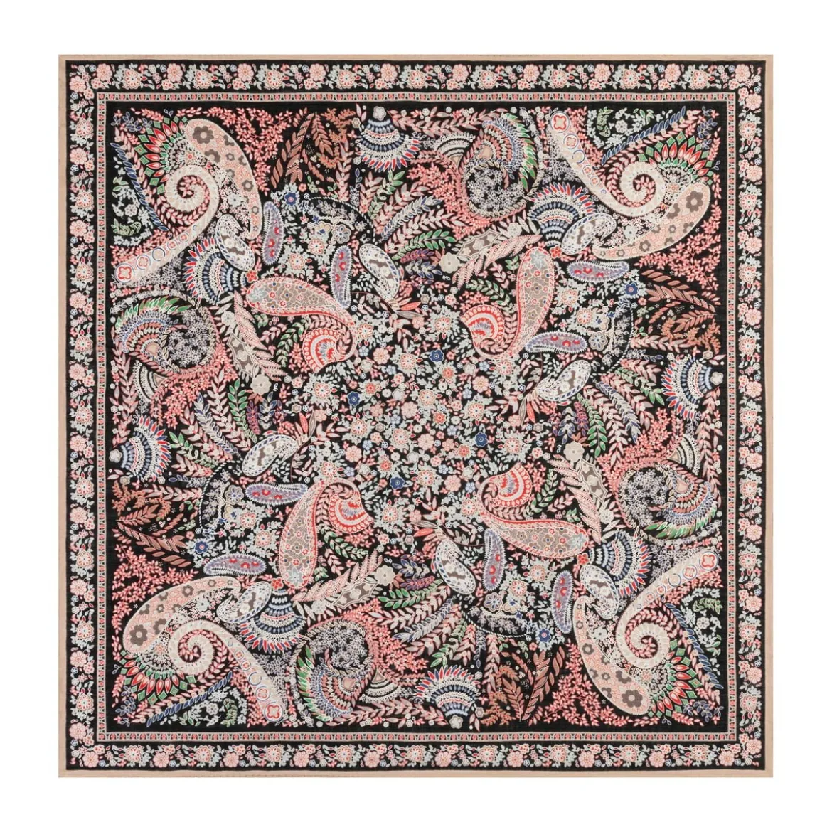 Wool Feather 90x90 - multi black (schwarz)