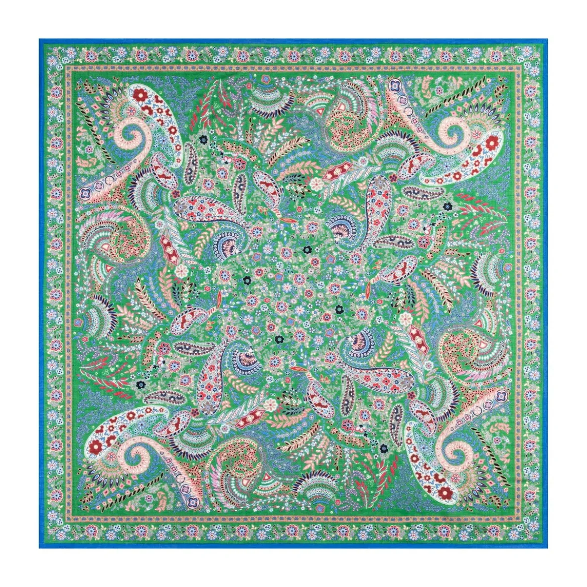 Wool Feather 90x90 - multi green (grün)